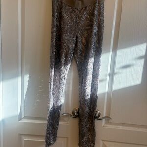 BCBGMaxAzria‎ Elegant Embellished “Glacier” Gray Leggings